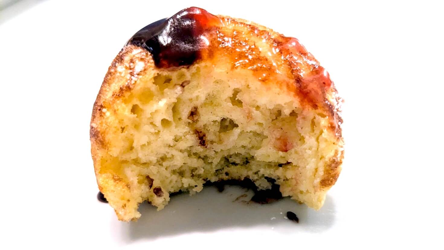 The fluffy inside of an aebleskive